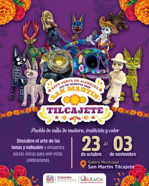 Expoventa de Alebrijes Día de Muertos 2026 en San Martín Tilcajete